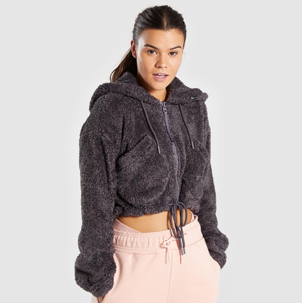 Gymshark Cozy Teddy Hoodie Jacket Black ❤️